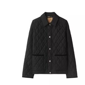 Burberry London Black Quilted  Jacket Sz M